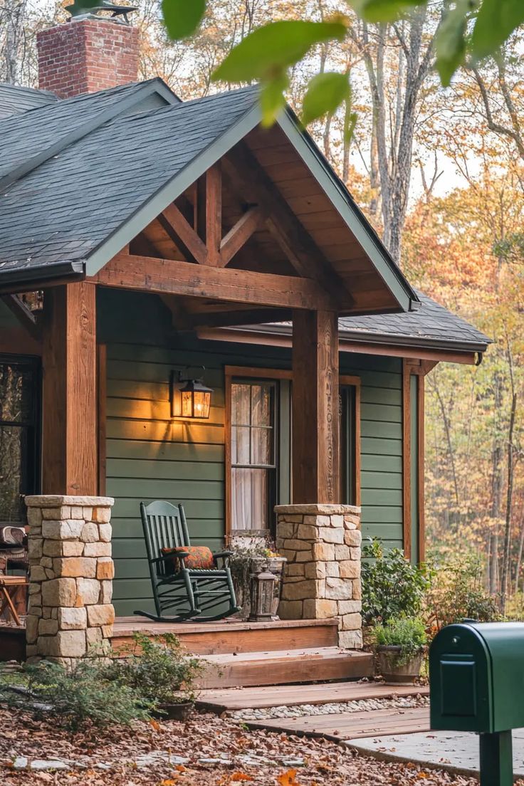 Sage green home